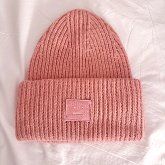 Acne Studios Accessories - Acne Studios Pink Face Beanie AUTH